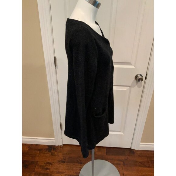 Moth Anthropologie Dark Gray Wool Long Sleeve Cardigan Sweater, Size XS - Picture 3 of 6